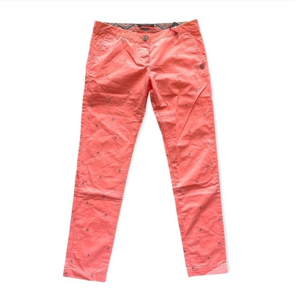 Scotch & Soda Pants - NWT Scotch & Soda Maison Scotch Peach Chino Pants with Embroidered Palm Trees